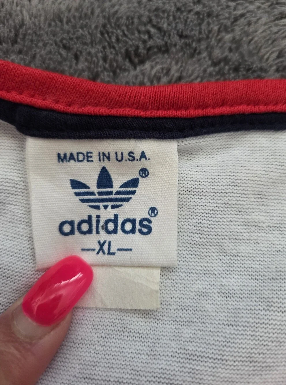 VTG. adidas originals White And Red Tank Top Athletic Retro Gym Summer RARE XL